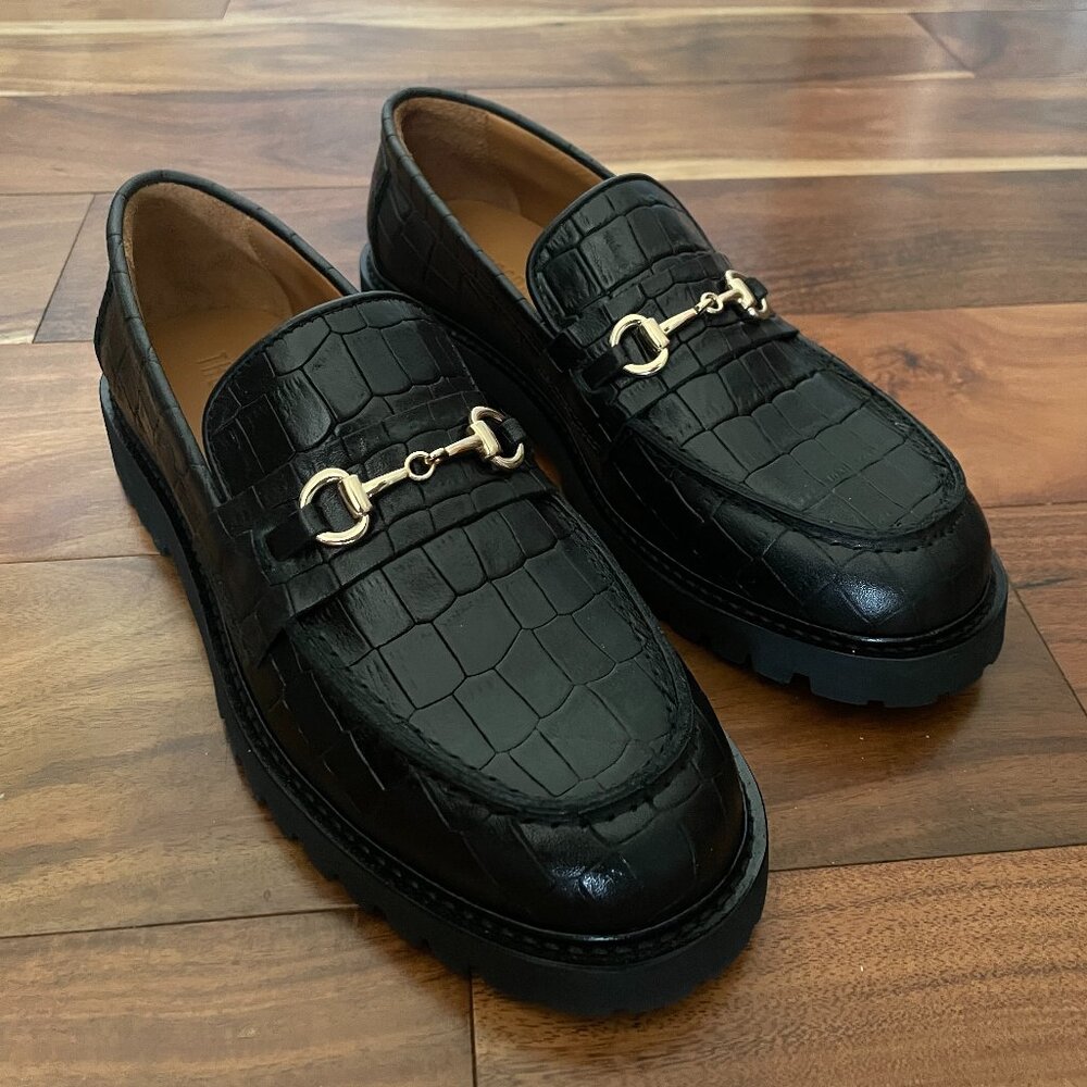 Thursday Boot Company Penny Loafers Black Croc